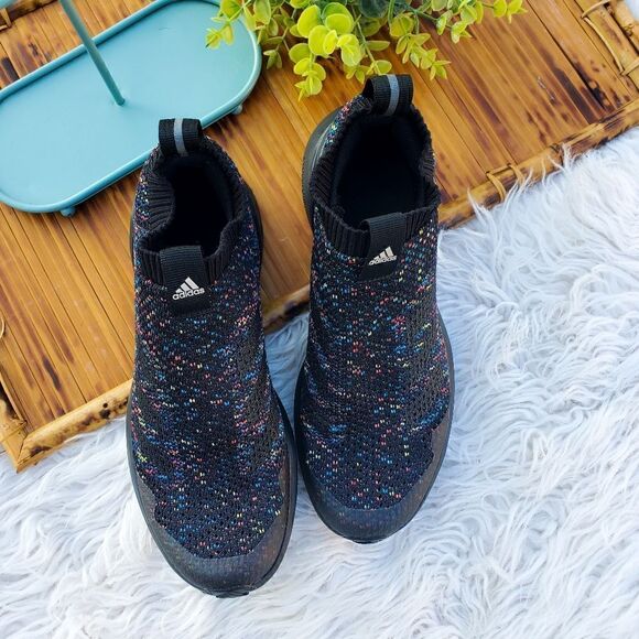 Adidas | Rapidarun Unisex  Black Slip-on with Multicolored Speckles - Picture 11 of 12